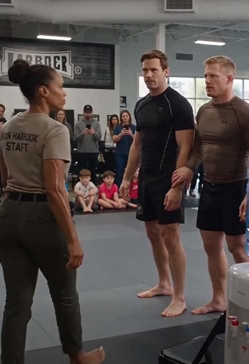 Three of the Dojo’s Most Powerful Black Belts Laughed at the Quiet Cleaning Lady and Dismissed Her in Front of Everyone—Until She Pointed at All Three and Revealed the Surprising Secret Behind Her Years of Silence